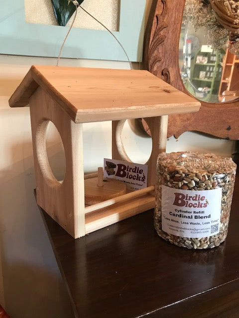 Birdie Blocks Single Cylinder Bird Feeder