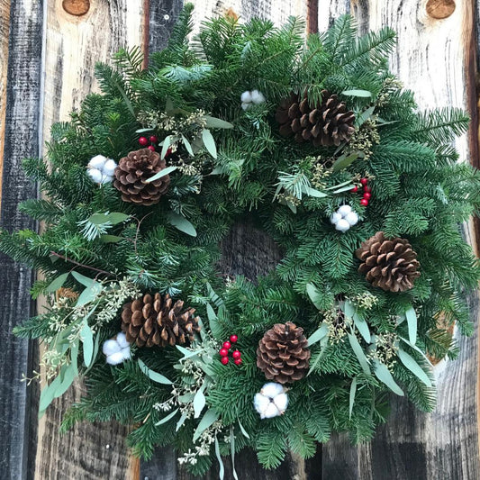 Eucalyptus & Cotton  Wreath