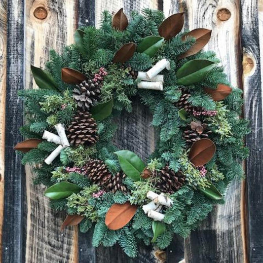 Magnolia & Birch Wreath