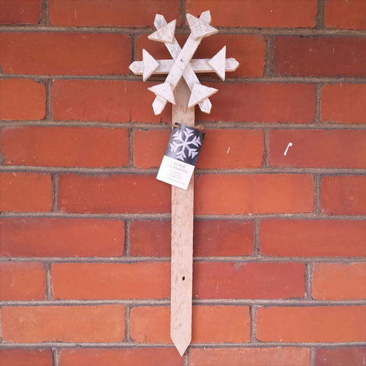 Artfully Recycled Snowflake Stake